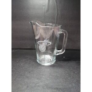 Miami Heat 64oz Glass Beer Pitcher, NBA Sports Drink Jug,‎ Team Gift, Barware